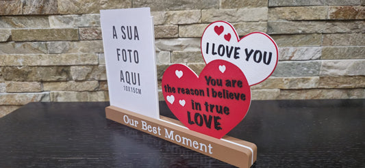 Porta-Retratos Personalizado em Impressão 3D - "Our Best Moment"