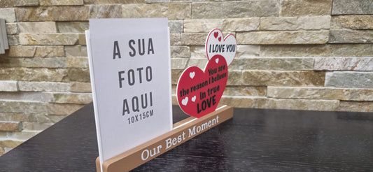 Porta-Retratos Personalizado em Impressão 3D - "Our Best Moment"