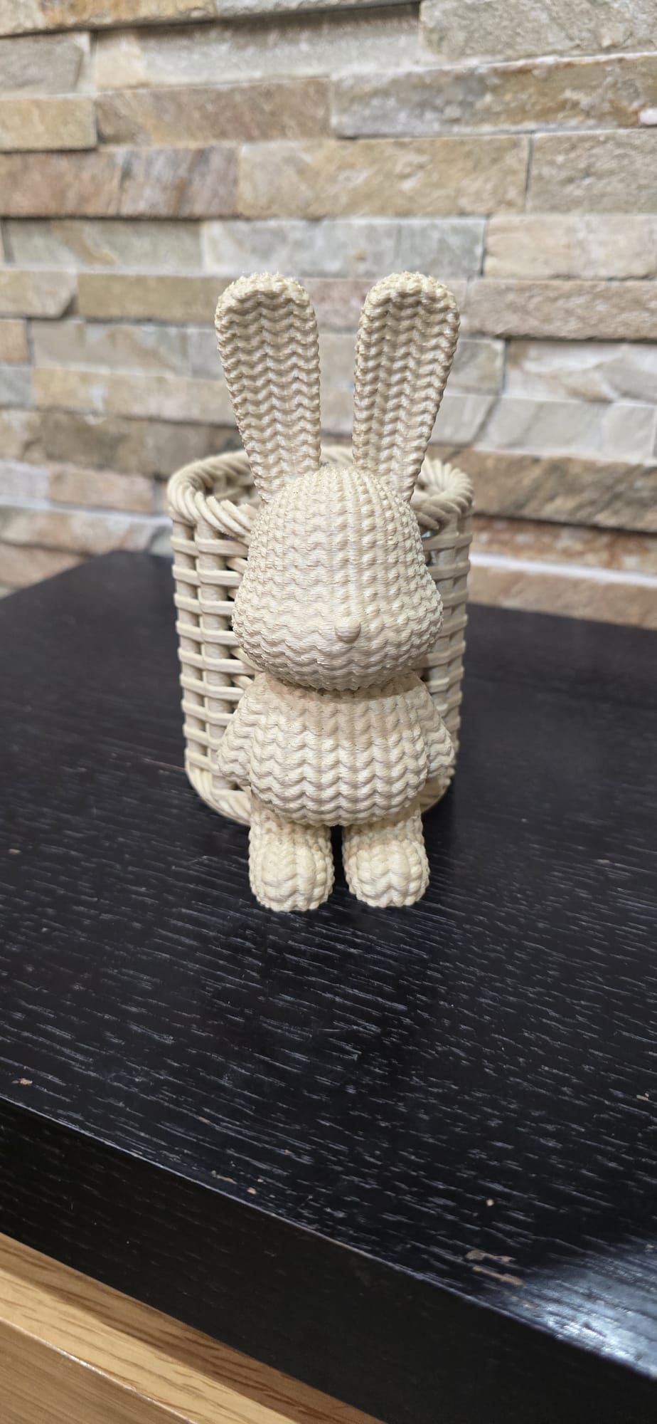 Cesto Decorativo em Formato de Coelho