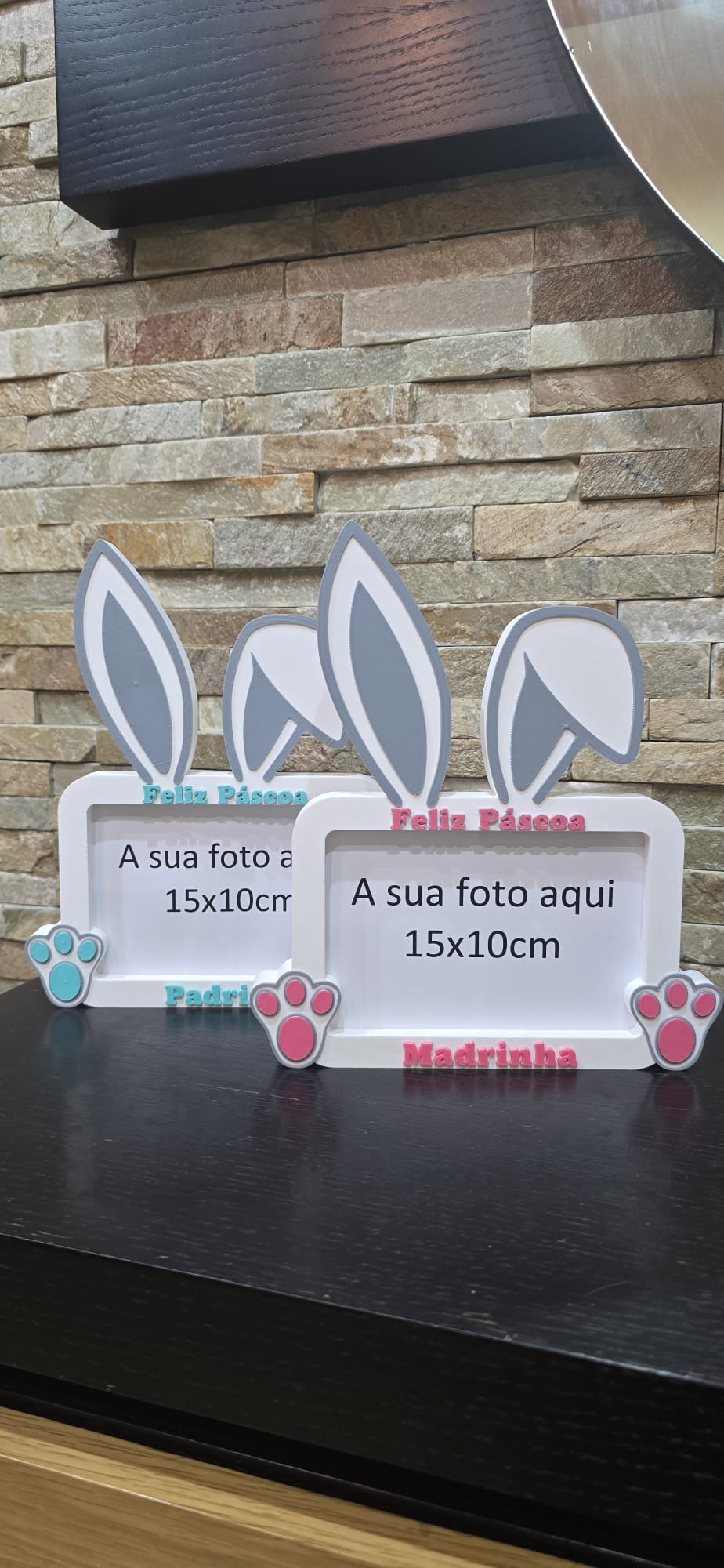Porta-Retrato Coelho Páscoa para Padrinhos
