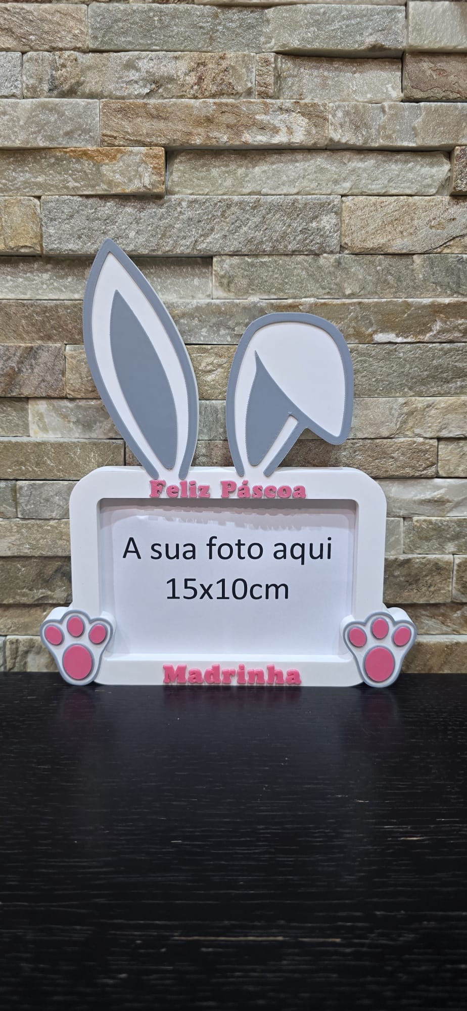Porta-Retrato Coelho Páscoa para Padrinhos