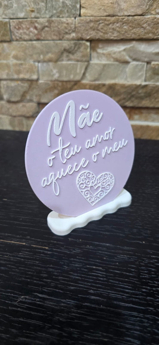 Quadro com mensagem Mãe