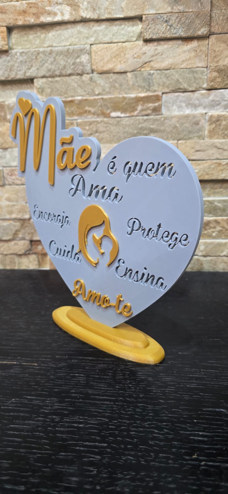 Placa Coração Mãe