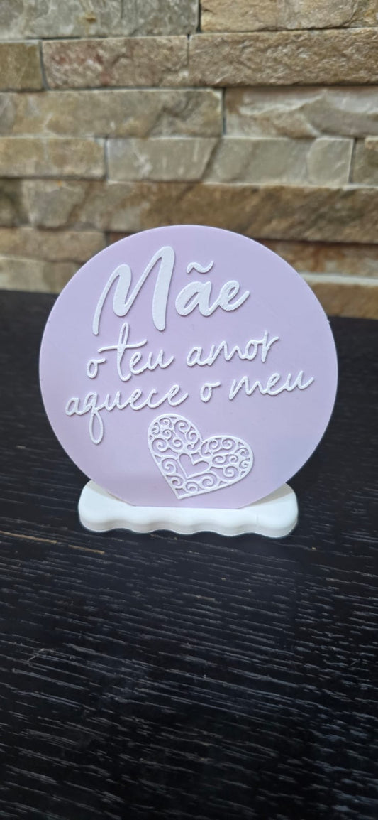 Quadro com mensagem Mãe