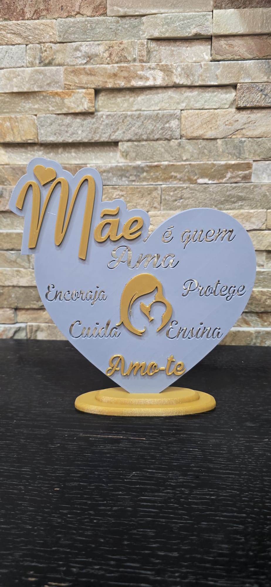 Placa Coração Mãe