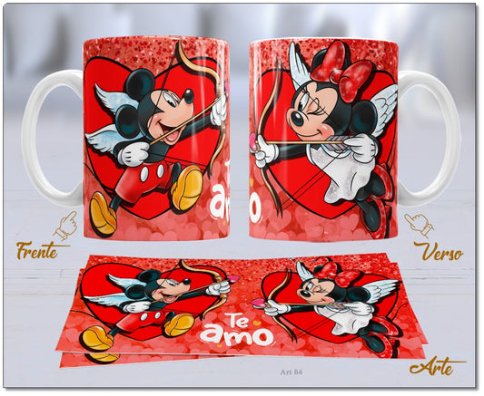 Caneca Dia dos Namorado Mickey e Minnie 2