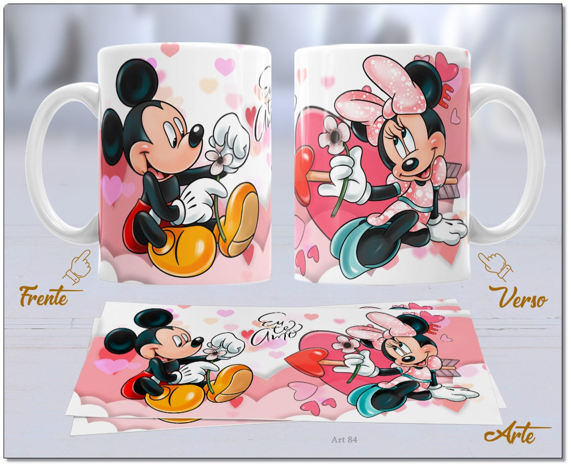 Caneca Dia dos Namorado Mickey e Minnie 2