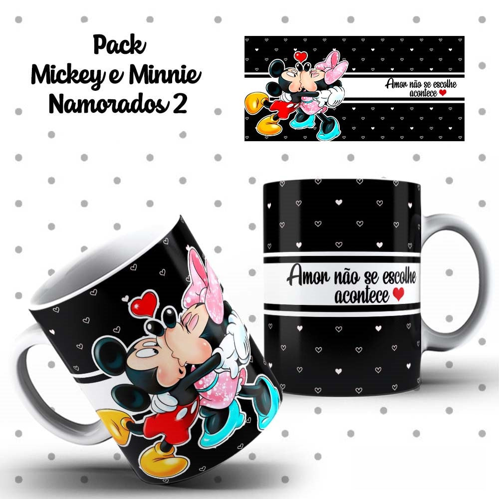 Caneca Dia dos Namorados Mickey e Minnie