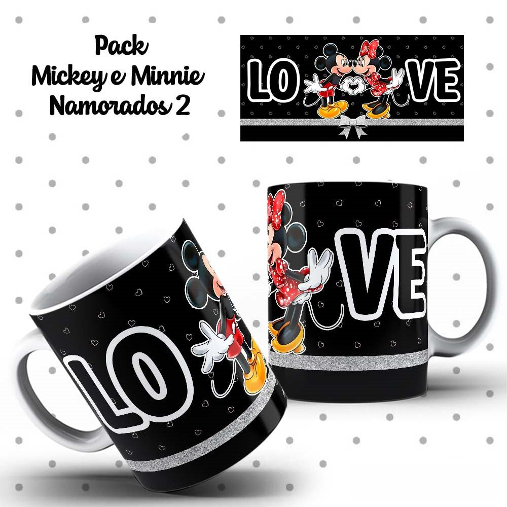 Caneca Dia dos Namorados Mickey e Minnie