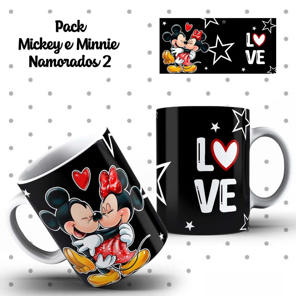 Caneca Dia dos Namorados Mickey e Minnie