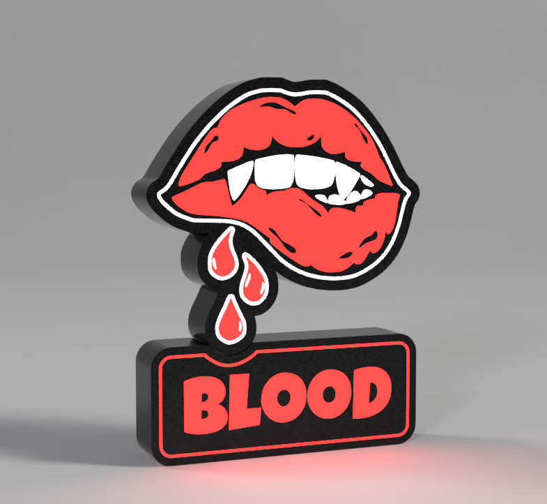 Luminárias Blood Lips