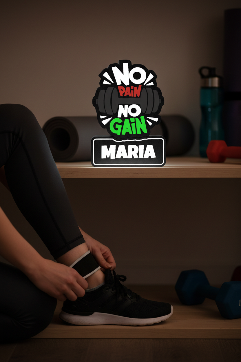 Foto UGC de luminária No Pain No Gain Maria