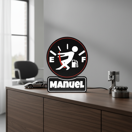 Fotografia lifestyle de luminária No Fuel Manuel