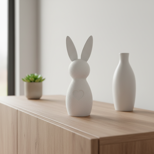 Fotografia lifestyle do coelho decorativo