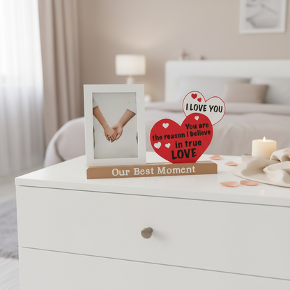 Imagem lifestyle do porta-retratos "Our Best Moment"