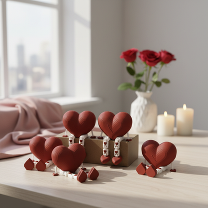 Imagem lifestyle dos corações decorativos