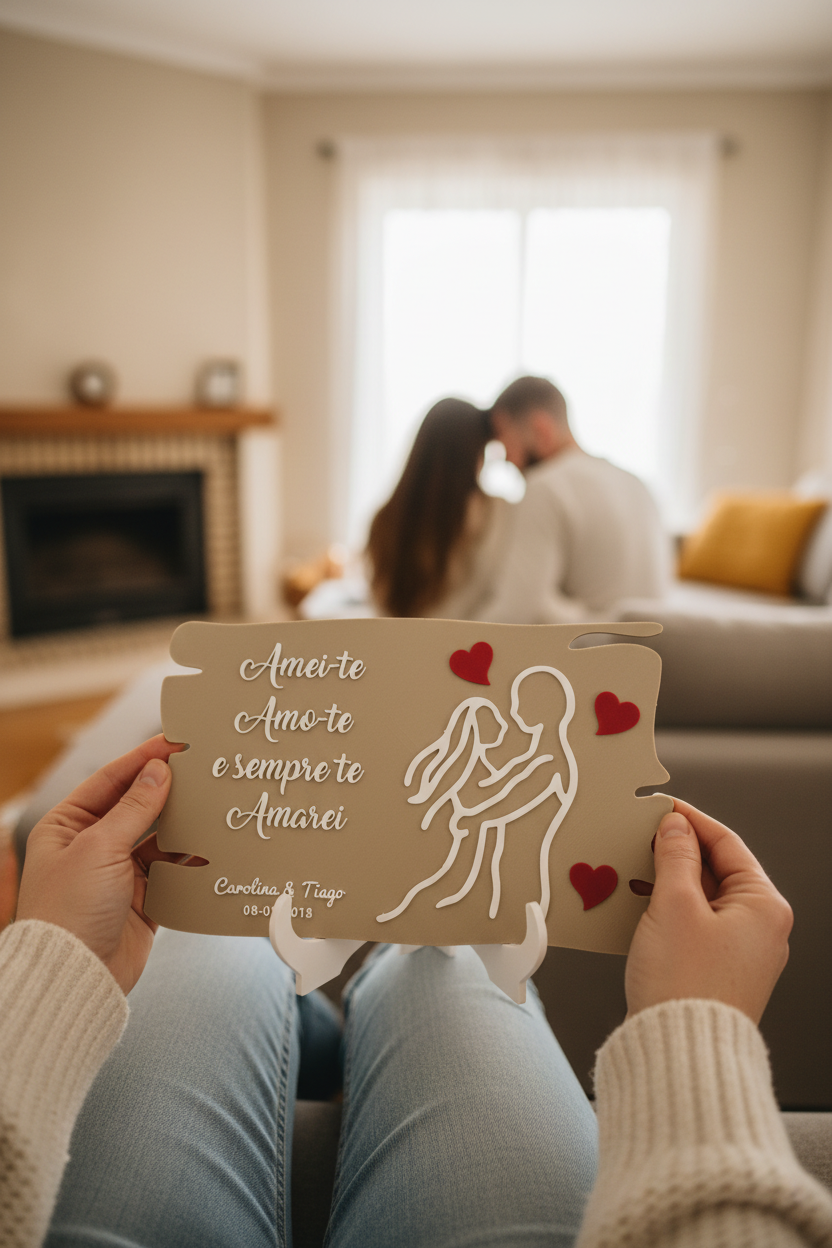 Imagem UGC da peça decorativa de casal