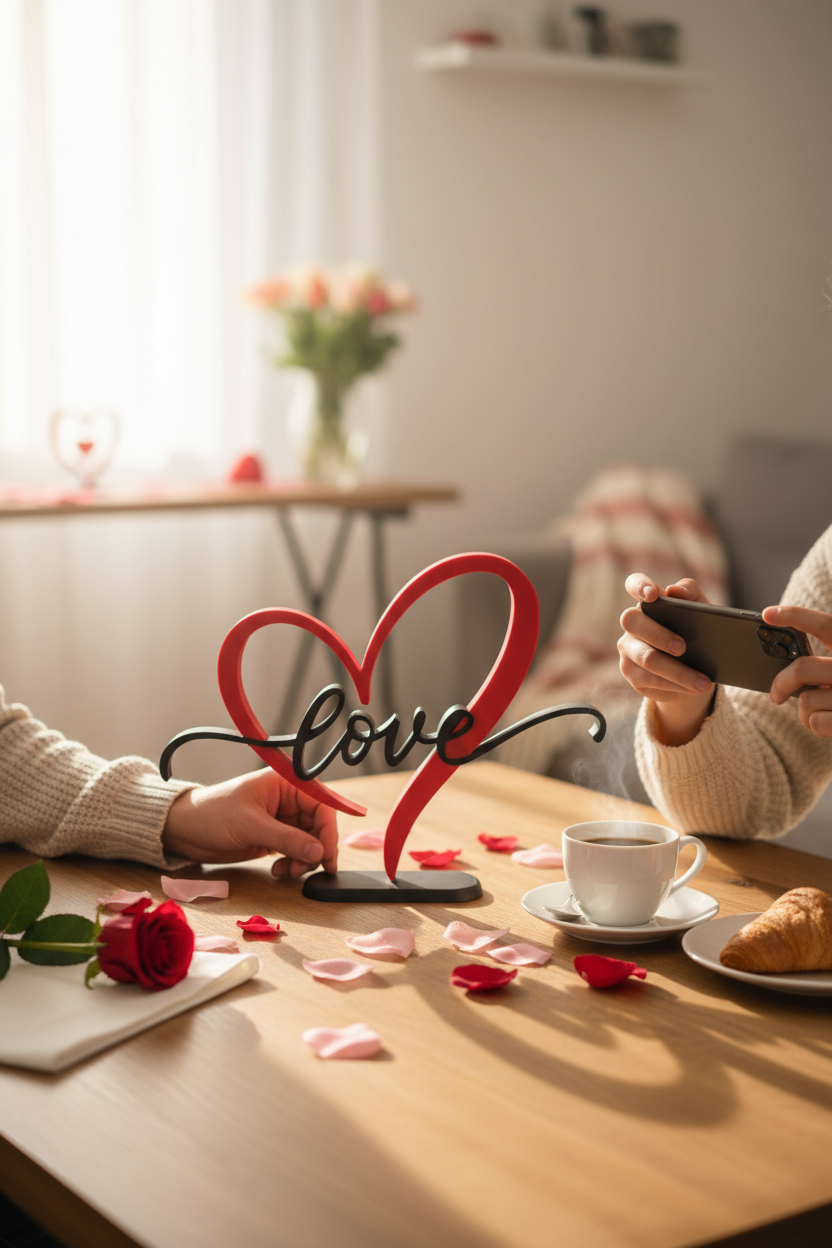 Imagem UGC da peça decorativa Love com coração