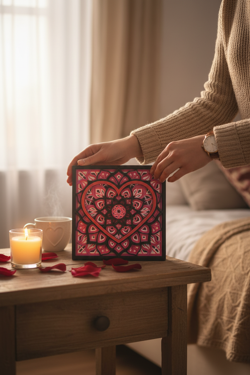 Imagem UGC do quadro mandala coração