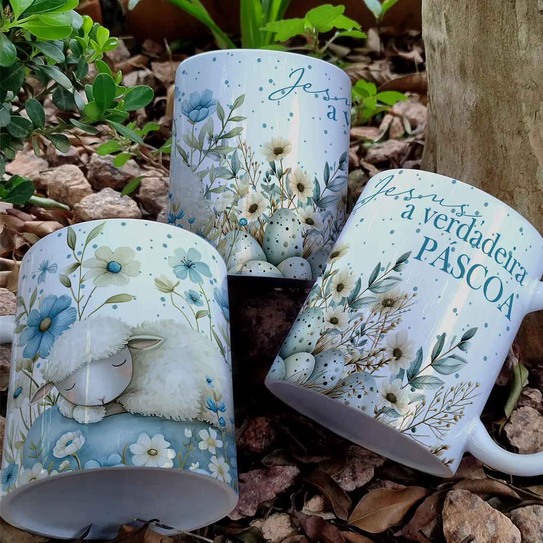 Canecas Páscoa Tema Jesus