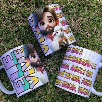 Canecas Páscoa Tema Jesus