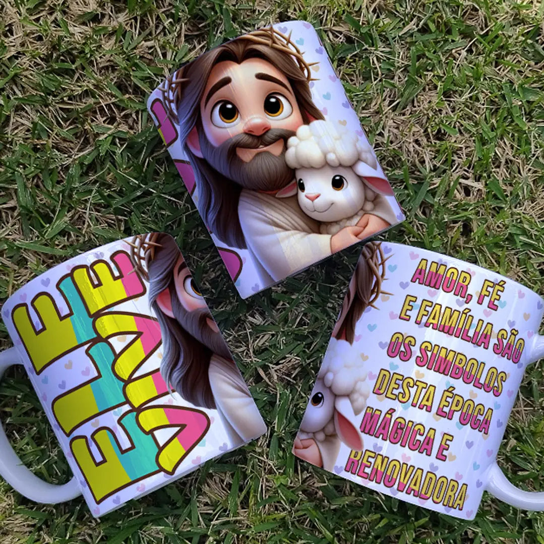 Canecas Páscoa Tema Jesus