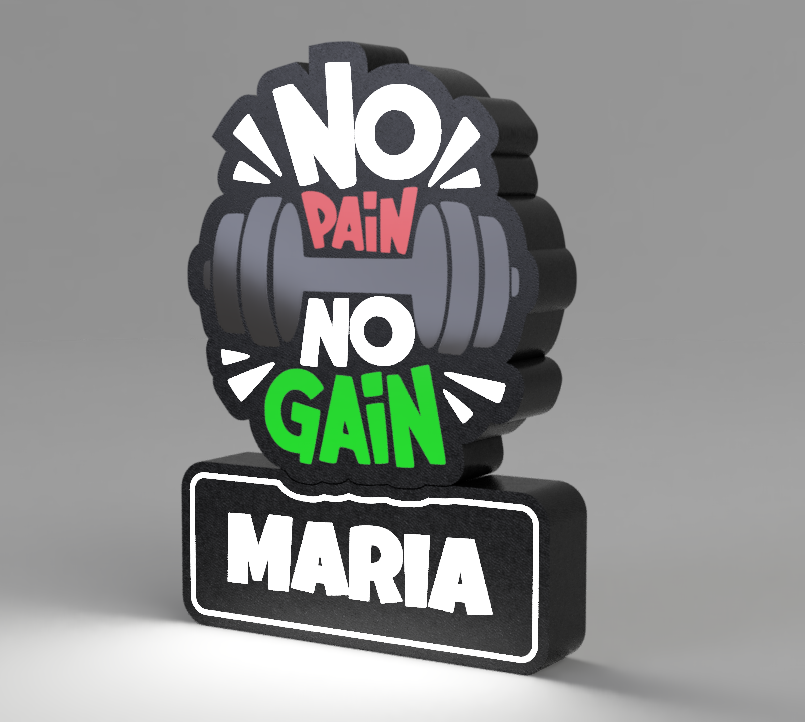 Luminária No Pain No Gain