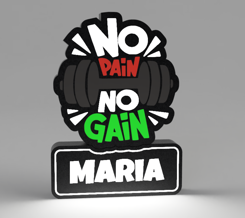 Luminária No Pain No Gain
