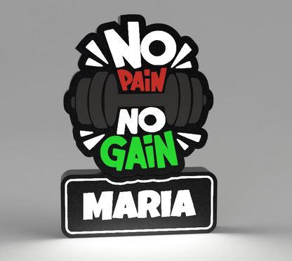 Luminária No Pain No Gain