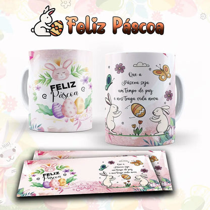Canecas Feliz Páscoa Divertidas