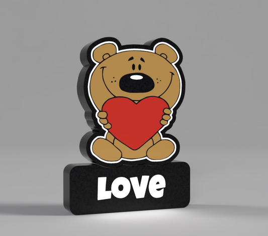 Luminária Decorativa "Love" em Impressão 3D